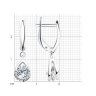 Серьги из серебра с фианитами (Арт.94023280)