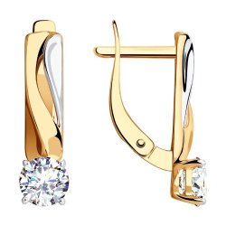 Серьги из золота с фианитами (Арт.028510)