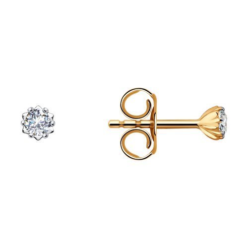 Серьги из золота с фианитами (Арт.029476)
