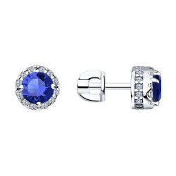 Серьги из серебра с фианитами (Арт.94024761)