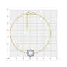 Браслет золотой пробы 585 с миксом камней (Арт.750585-2)