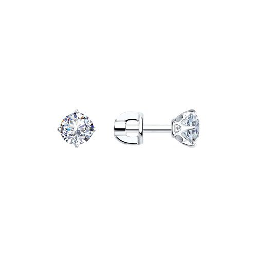 Серьги из серебра с фианитами (Арт.94025254)