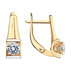 Серьги из золота с фианитами (Арт.029981)