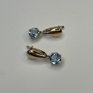 Серьги золотые с топазом «Небесная Капля» Estet (арт.01С3115370-2)