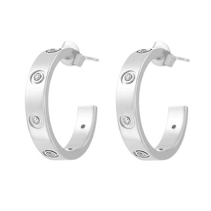 Серьги из серебра с фианитом (Арт.cl-e1826-1-x-w-x-x-w)