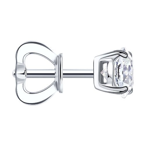 Серьга из белого золота с бриллиантом выращенным (Арт.9170007-3-5)