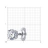 Серьга из белого золота с бриллиантом выращенным (Арт.9170007-3-5)