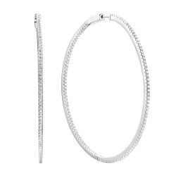 Серьги из серебра с фианитом (Арт.cz-e03044-x-w-x-x-w)