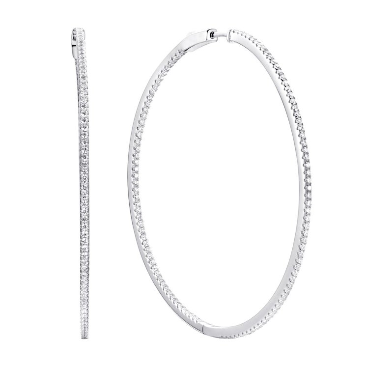 Серьги из серебра с фианитом (Арт.cz-e03044-x-w-x-x-w)