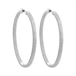 Серьги из серебра с фианитом (Арт.cz-e04457-x-w-x-x-w)