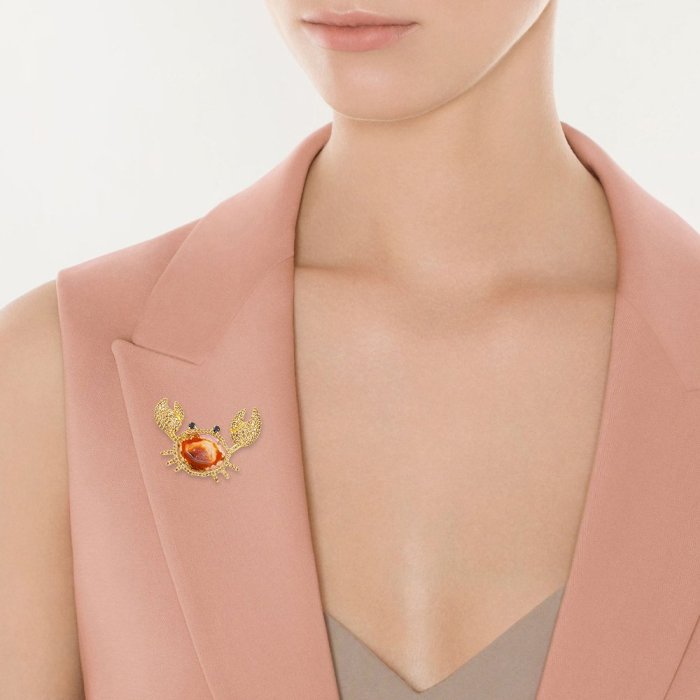 Брошь из золота с бриллиантом (Арт.0415_bd4ygdndbg_br_db_dn_j_yg)