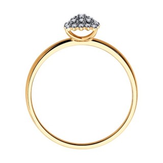 Кольцо из золота с бриллиантами «Цветок сияния» Соколов (арт.1012015)