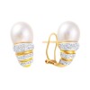 Серьги золото с бриллиантами и жемчугом «Перламутровый Шарм» My Jewels (арт.AAS_E0911_WP_YG)