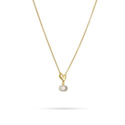 Ожерелье из серебра с жемчугом и фианитом (Арт.pi-n2502-2-x-l-pn-x-w)
