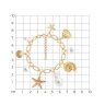 Браслет из золочёного серебра с миксом камней (Арт.93-350-00018-1)