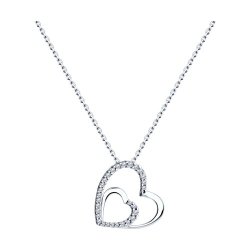 Колье из серебра с фианитами (Арт.94070692)