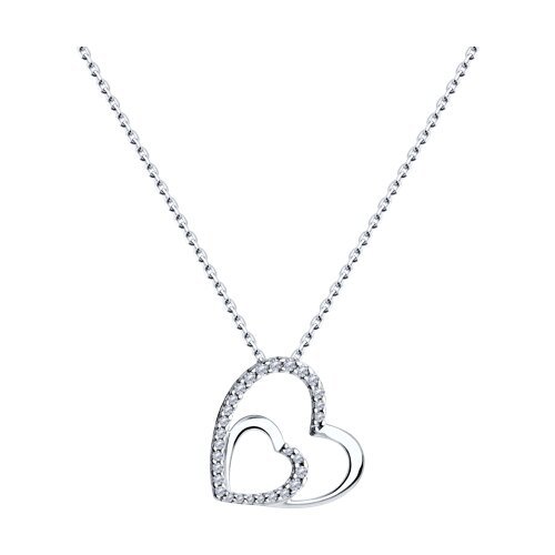 Колье из серебра с фианитами (Арт.94070692)