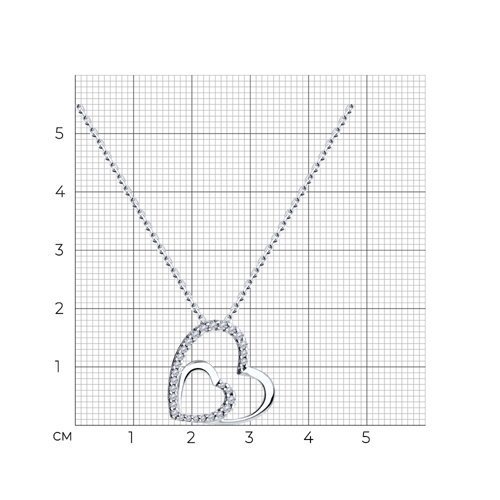 Колье из серебра с фианитами (Арт.94070692)