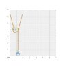 Колье золотое пробы 585 с топазом (Арт.770238)
