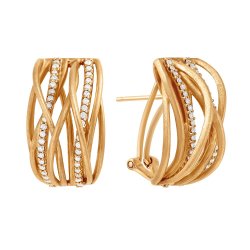 Серьги из золота с бриллиантом (Арт.e13540_yg)