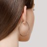 Серьги конго из серебра с алмазной гранью (Арт.94140007)