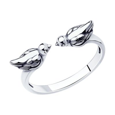Серебряное кольцо с птицами от Sokolov (арт. 95-110-01319-1)