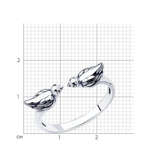 Серебряное кольцо с птицами от Sokolov (арт. 95-110-01319-1)