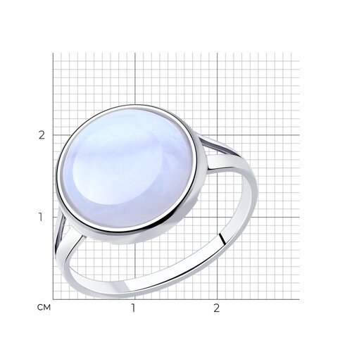 Кольцо из серебра с агатом (Арт.83010105)