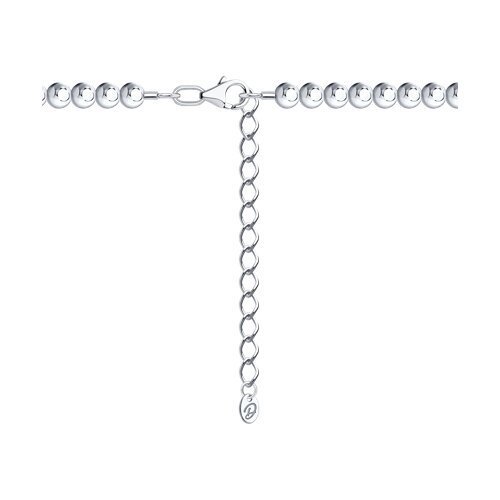 Колье из серебра с гематитом «Черный Клевер» SOKOLOV (арт.94-370-00034-1)