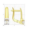 Серьги из желтого золота с фианитами (Арт.81020293-2)