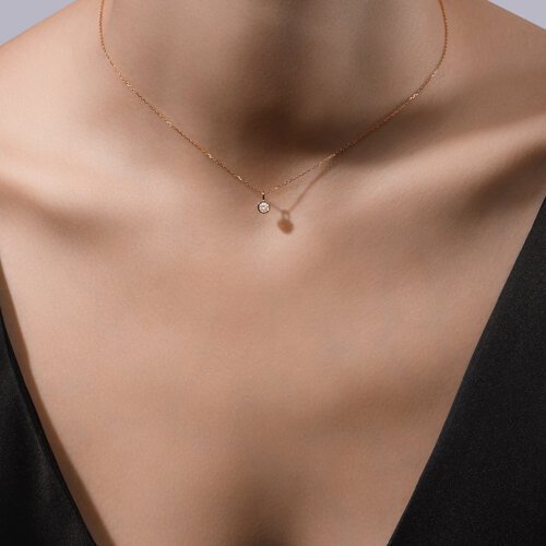 Колье из золота с бриллиантом (Арт.1070185)