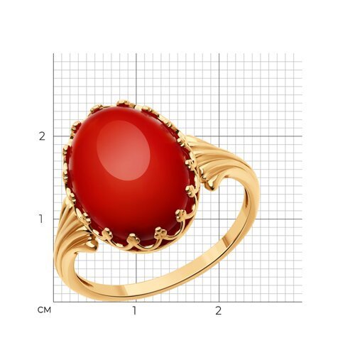 Кольцо из золочёного серебра (Арт.83010210)