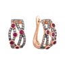 Серьги из золота с бриллиантом и рубином (Арт.me32143-br-ru-rg_sr_dn_ru_pink)