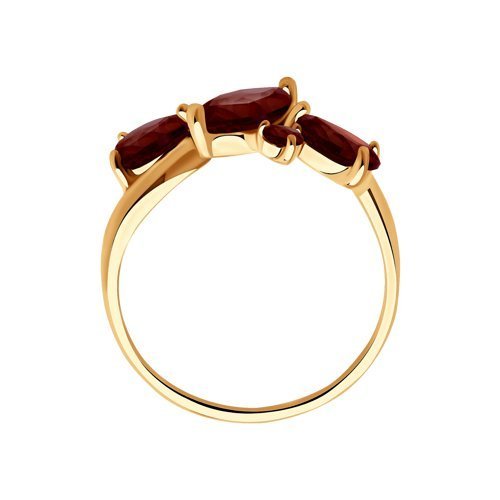Кольцо из золочёного серебра с гранатами (Арт.92011659)