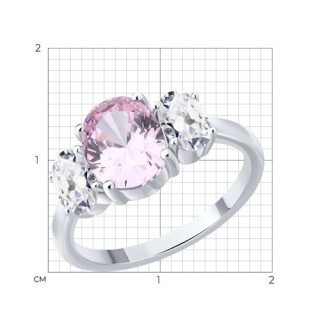 Кольцо из серебра с фианитами «Розовый рассвет» SOKOLOV (арт.94014500-91)