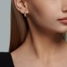 Серьги из золочёного серебра с фианитами (Арт.94-120-01990-1)