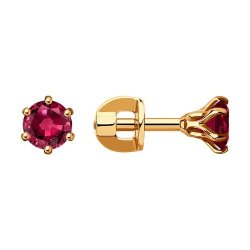 Серьги из золота с рубинами (Арт.4020450)