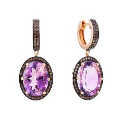 Серьги из золота с аметистом и бриллиантом (Арт.we00055k-80_sr_do_am_pink)
