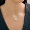 Колье из серебра с фианитом и эмалью (Арт.94071249)