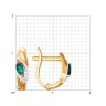 Серьги из золота с бриллиантами и изумрудами (Арт.3020391)