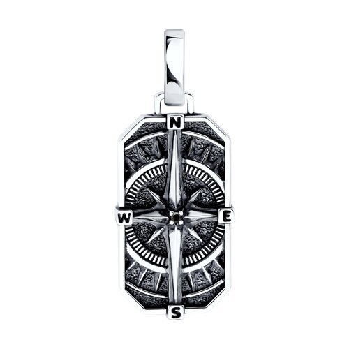 Подвеска из серебра с фианитом (Арт.95-130-02643-1)