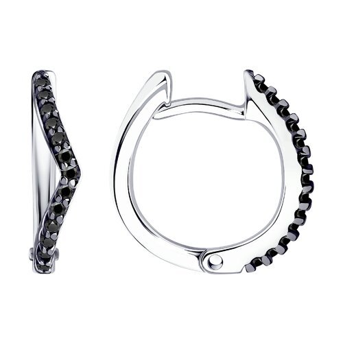 Серьги из серебра с фианитами (Арт.94-120-01511-1)