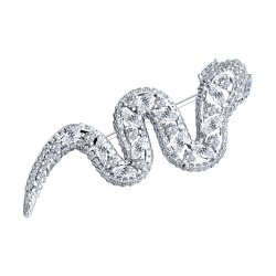 Брошь из серебра с фианитами (Арт.94040320)