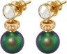 Серьги серебряные с жемчугом и кубическим цирконием Pearl Kiss 25G, Rivoli (арт.ABS-3-8-25-G)