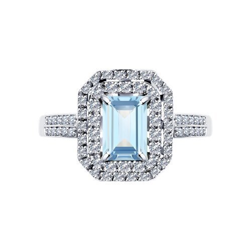 Кольцо из белого золота с бриллиантами и (Арт.6014273-3)