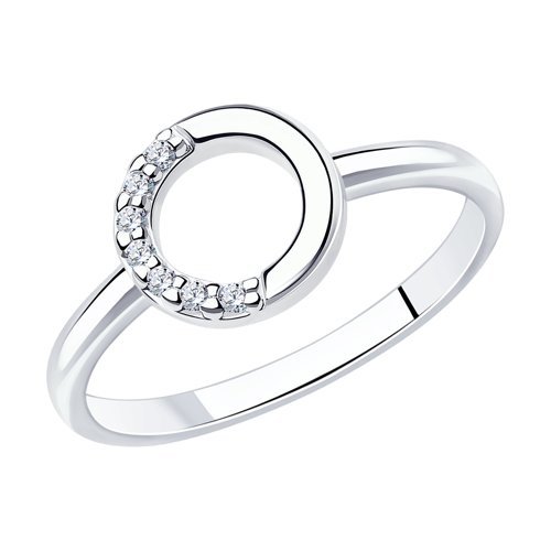 Кольцо из серебра с фианитами (Арт.94012716)