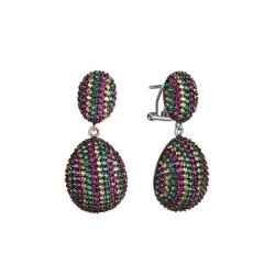 Серебряные серьги Element 47 BE5449_SR_BLK