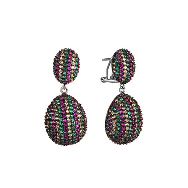 Серебряные серьги Element 47 BE5449_SR_BLK