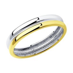 Кольцо из золочёного серебра (Арт.94013338)