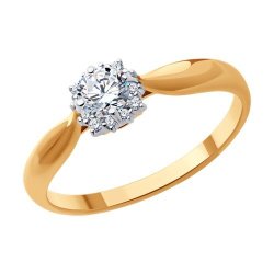 Кольцо из золота с фианитами (Арт.019300)